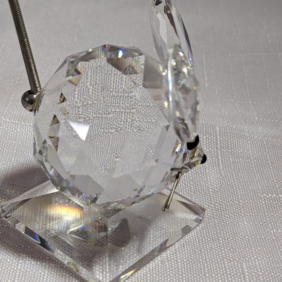 Lge Swarovski 1980's Mouse Spring Tail Sits on A Square Base Not Original Box - Picture 11 of 12